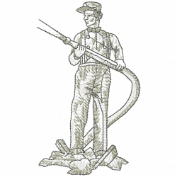 Firefighting Embroidery Design 4